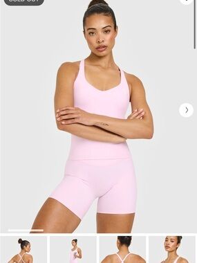 Oner Active Unified V Neck Cross Back Vest Chalk Pink Medium